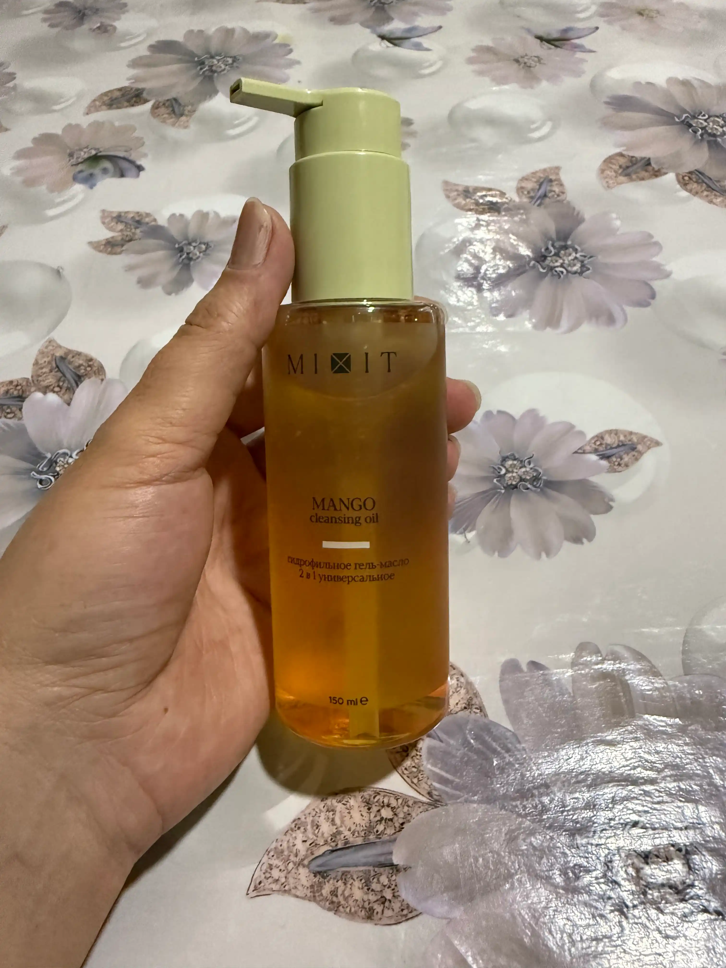 MIXITdan Yuz va makiyajni yuvish uchun gidrofil gel, mango ekstrakti bilan, 150 ml
