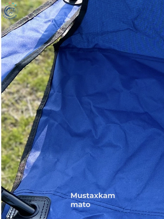 Piknik uchun yig‘ma stul, stakan joyi va metall karkas bilan