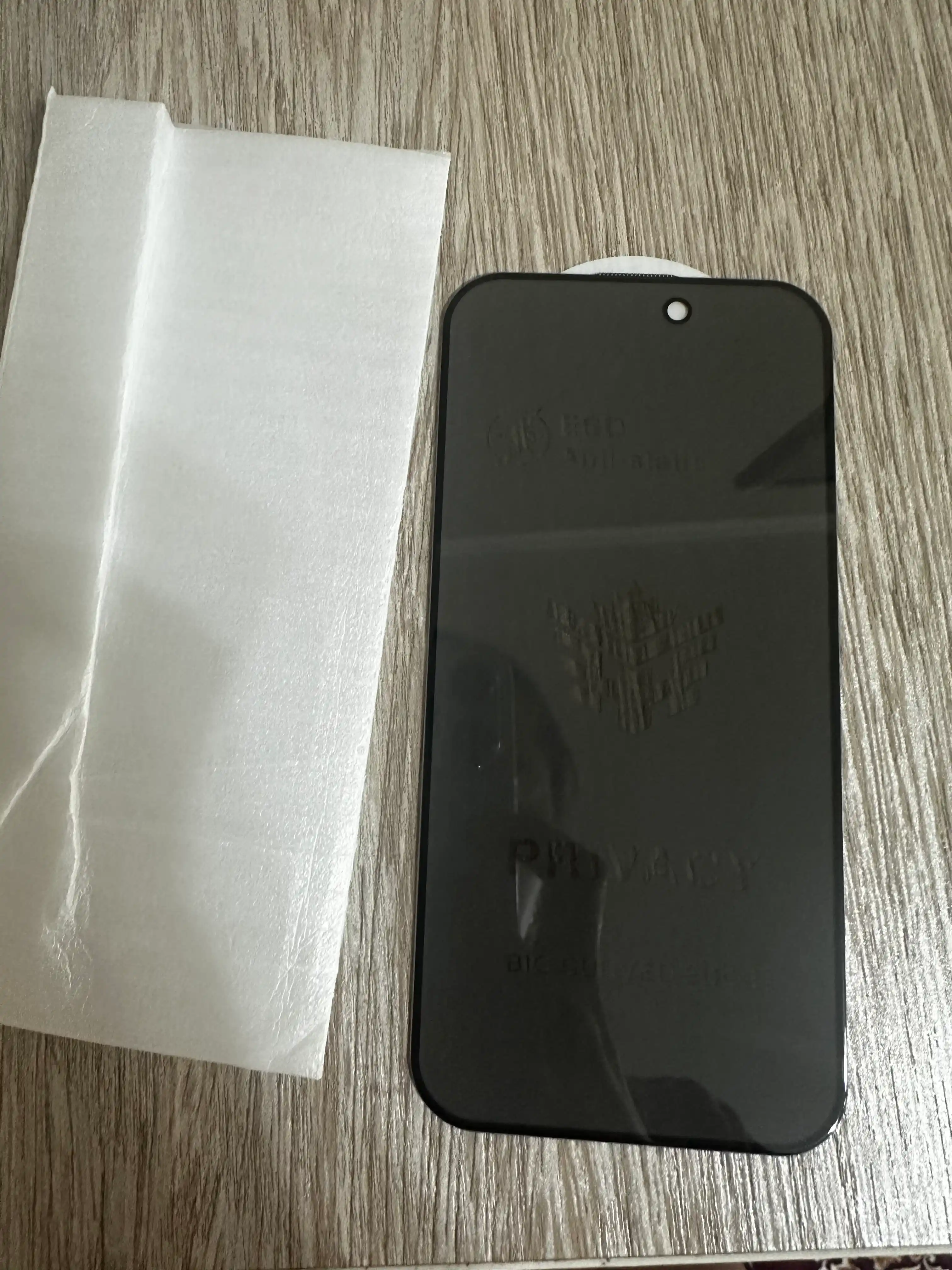  Maxfiylikni saqlovchi himoya oynasi iPhone 11, 12, 13, 14, 16  Pro Max uchun, oleofob qoplamali