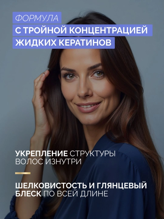 Женский бальзам для волос профессиональный, Прелесть Professional Кератинотерапия, 400 мл