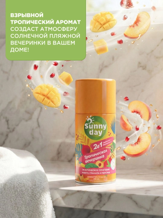 Освежитель воздуха сменный баллон Sunny Day, 250 мл