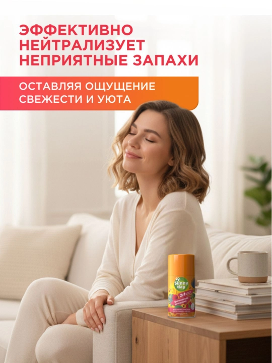 Освежитель воздуха сменный баллон Sunny Day, 250 мл