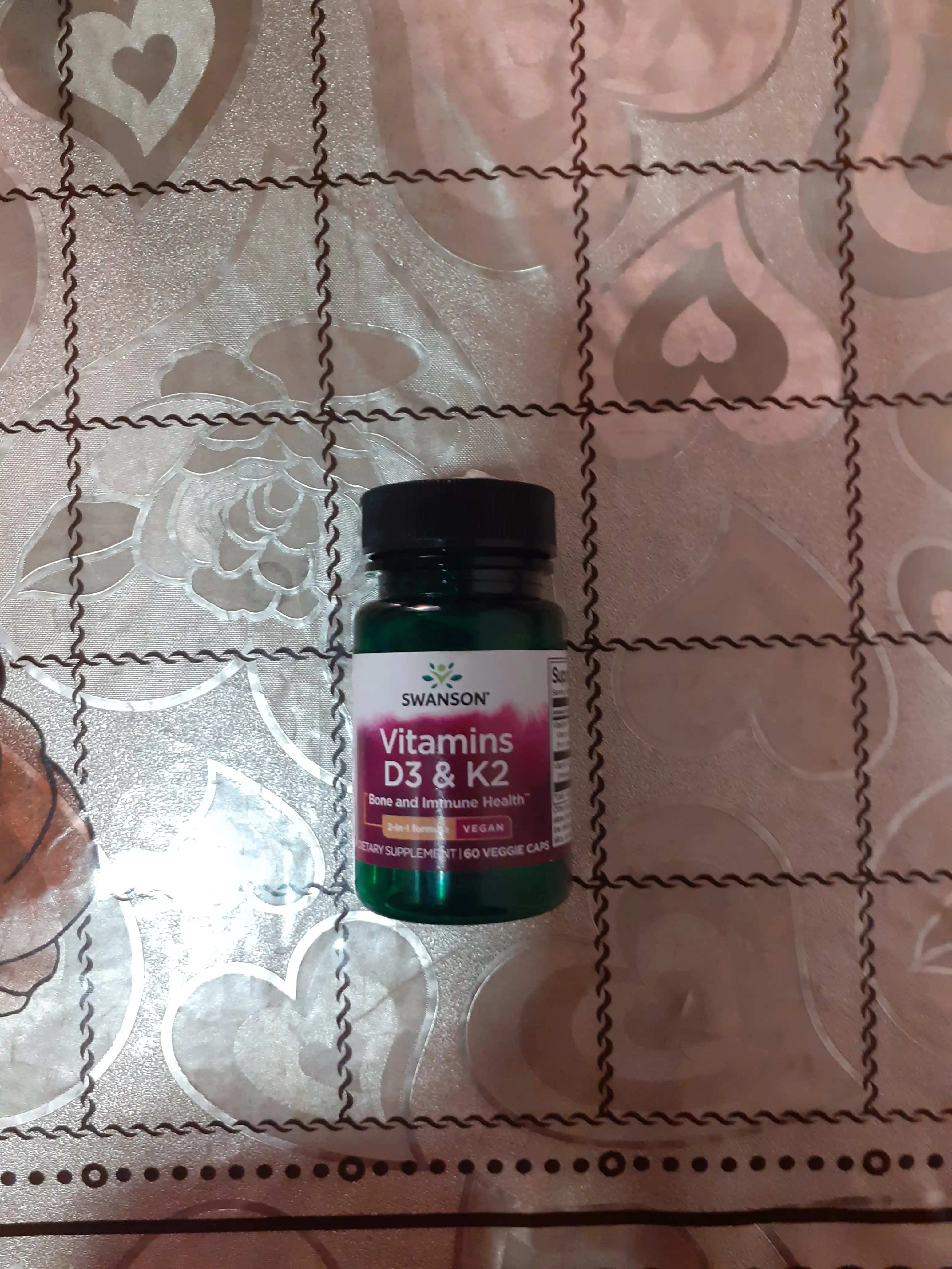 Swanson, Vitamin D3 va K2, 60 kapsula