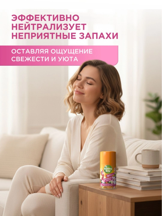 Освежитель воздуха сменный баллон Sunny Day, 250 мл