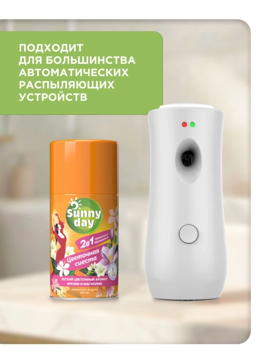 Освежитель воздуха сменный баллон Sunny Day, 250 мл