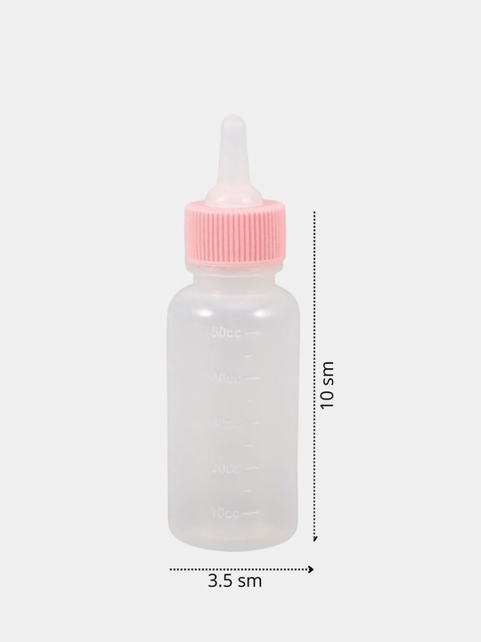 Mushuk va kuchuk bolalari uchun emizish idishi (butylka), 60 ml