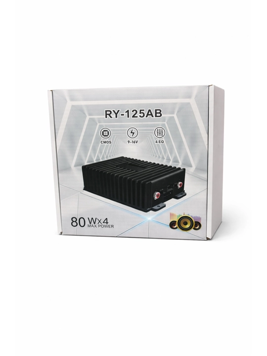 4×80W avtomobil ovoz kuchaytirgichi, 16 pinli Android magnitola, ixcham avto kuchaytirgich