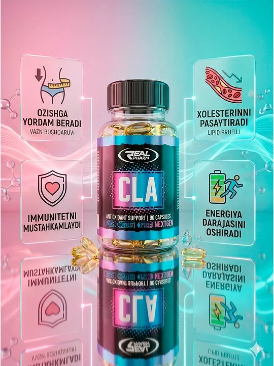 REAL PHARM CLA — CLA для контроля веса, сушки и поддержания мышц - 