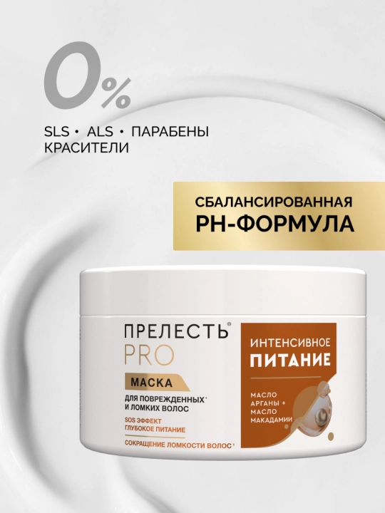 Маска для волос восстанавливающая Прелесть Professional для сухих и жирных волос 500 мл