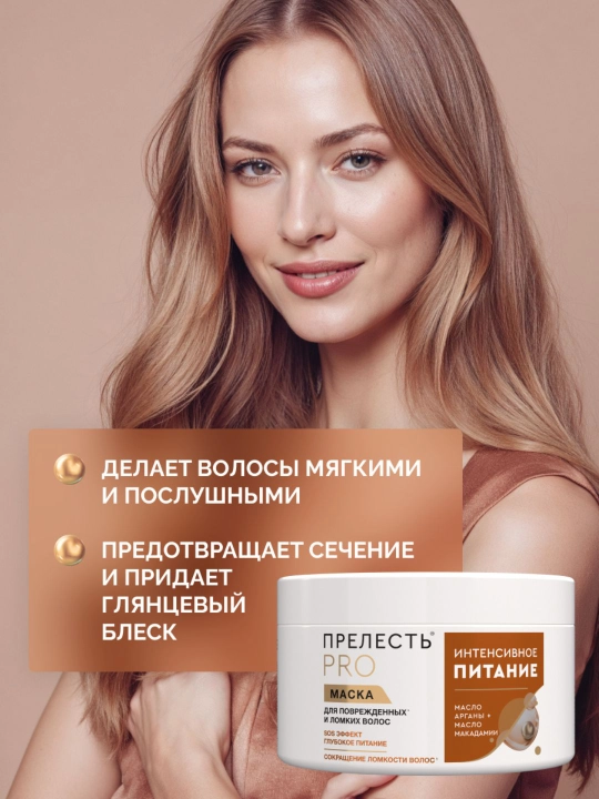 Маска для волос восстанавливающая Прелесть Professional для сухих и жирных волос 500 мл