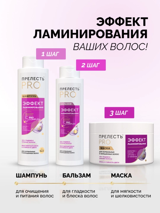 Маска для волос восстанавливающая Прелесть Professional для сухих и жирных волос 500 мл