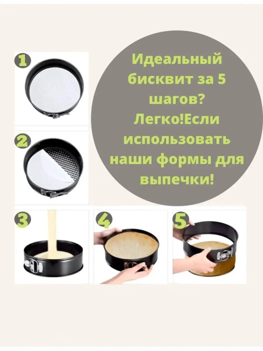 Формы для выпечки разъемные круглые — набор из 3 шт