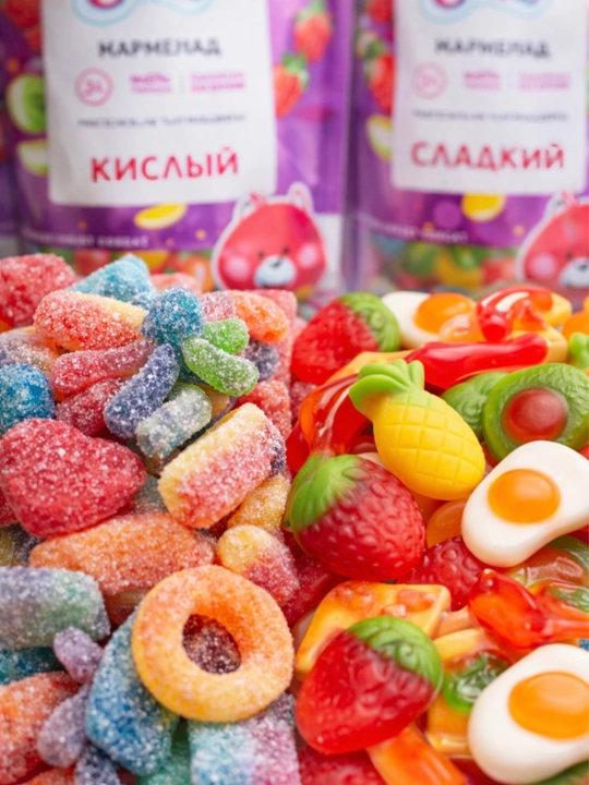 Мармелад Сладкий микс и Микс кислые дольки JELLY, 240 гр