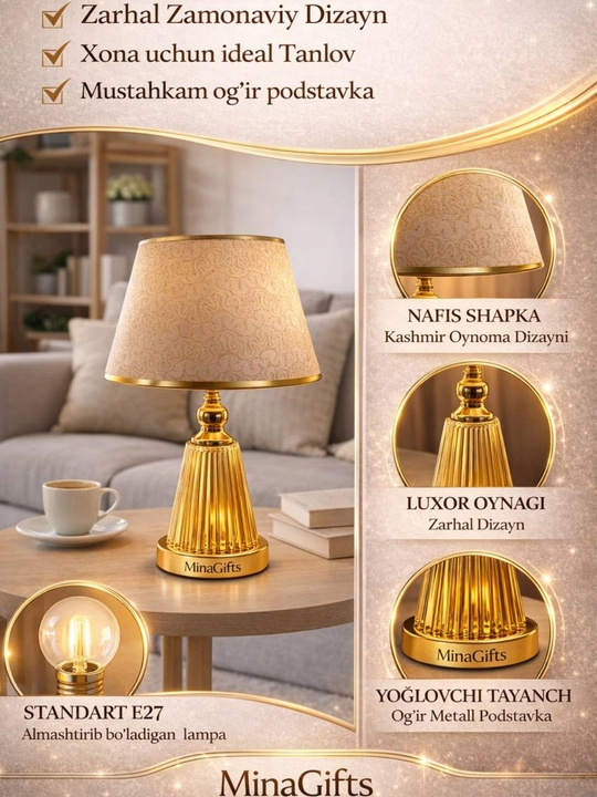 Stol lampasi, abajurli chiroq, klassika