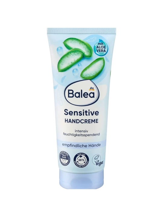 Aloe vera qo‘shilgan Balea Sensitive qo‘l kremi - nozik teri uchun yumshoq parvarish  - 