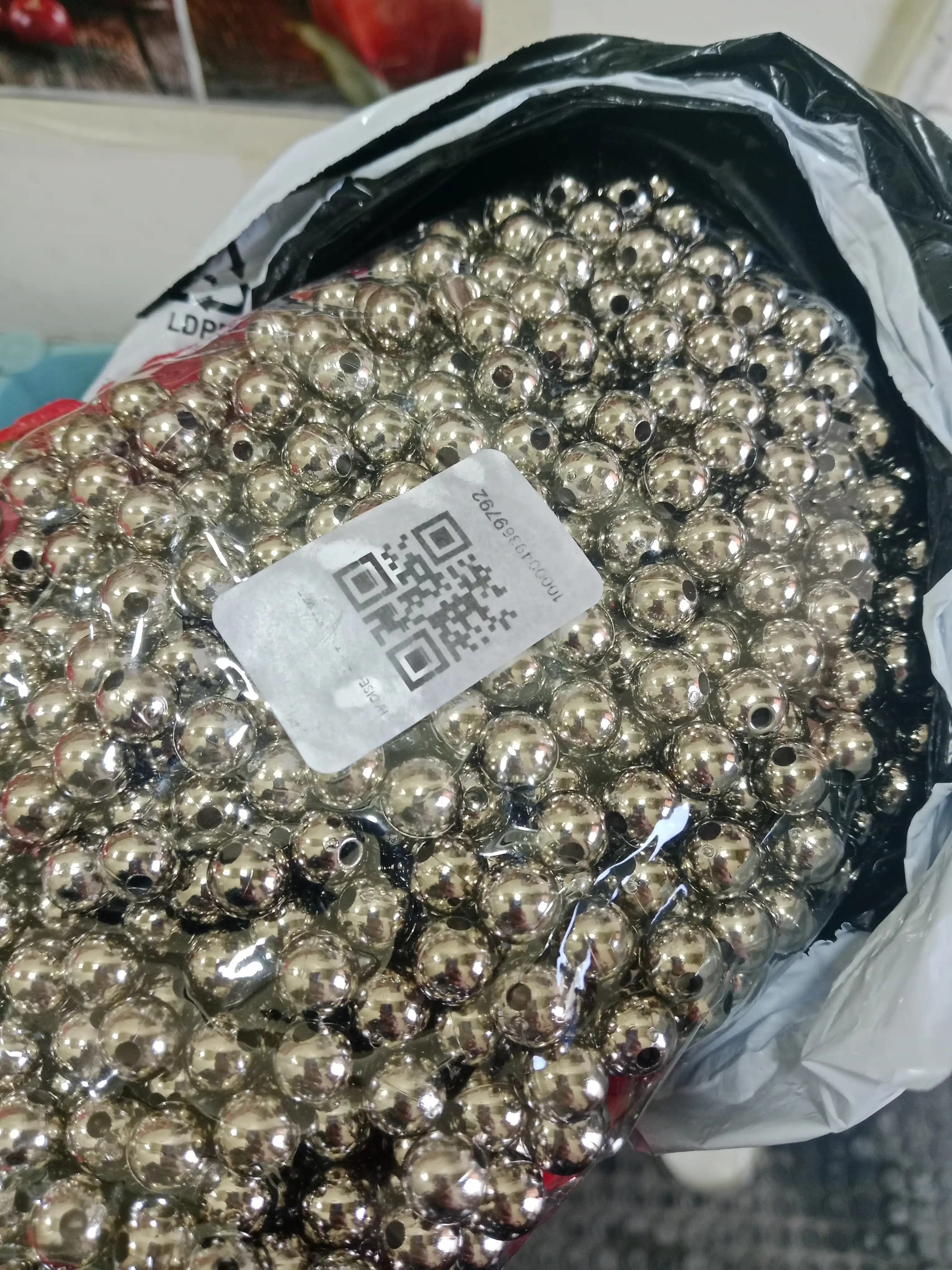 Sumka to'qish uchun xrustal munchoqlar, 10 mm, 500 g