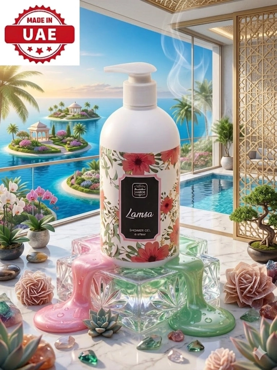 Alkogolsiz parfyumlangan dush uchun gel Bushra, Lamsa, 475 ml