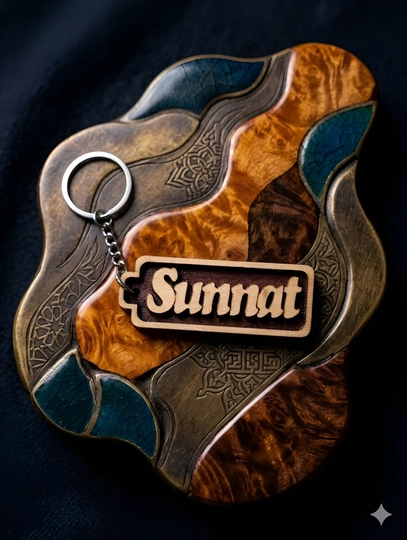 Sunnat именной брелок — УЗБРЕЛО-ПКSUNNAT-БЕЖМЕЛ