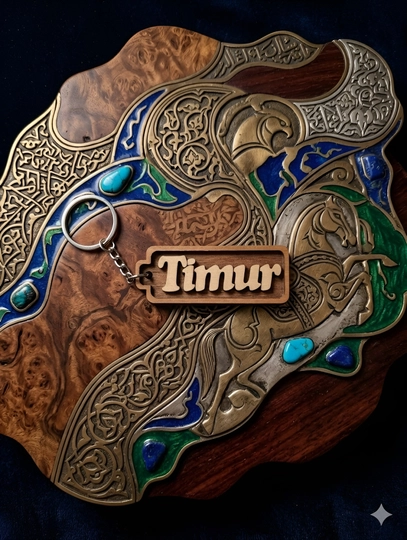 Timur именной брелок — УЗБРЕЛО-ПКTIMUR-БЕЖМЕЛ