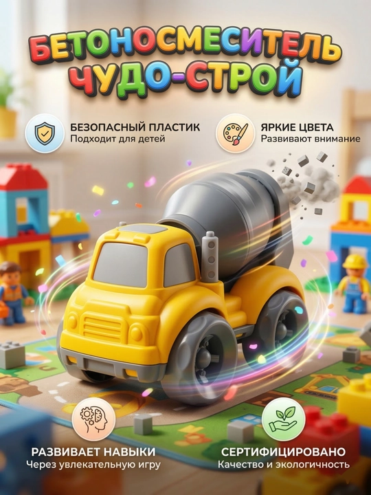 Спецтехники, 12 см, прочный пластик, высокое качество, красивые цвета, 3+ - 