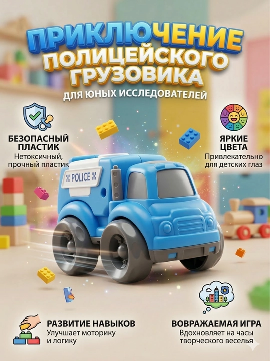 Спецтехники, 12 см, прочный пластик, высокое качество, красивые цвета, 3+ - 