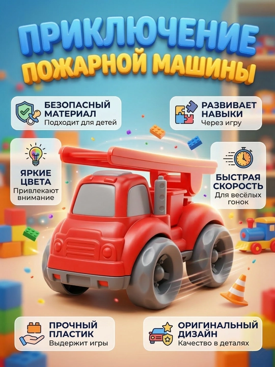 Спецтехники, 12 см, прочный пластик, высокое качество, красивые цвета, 3+ - 