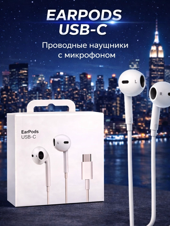Android va iPhone 15 uchun mikrofonli USB-C naushniklar, simli naushniklar, naushniklar - 