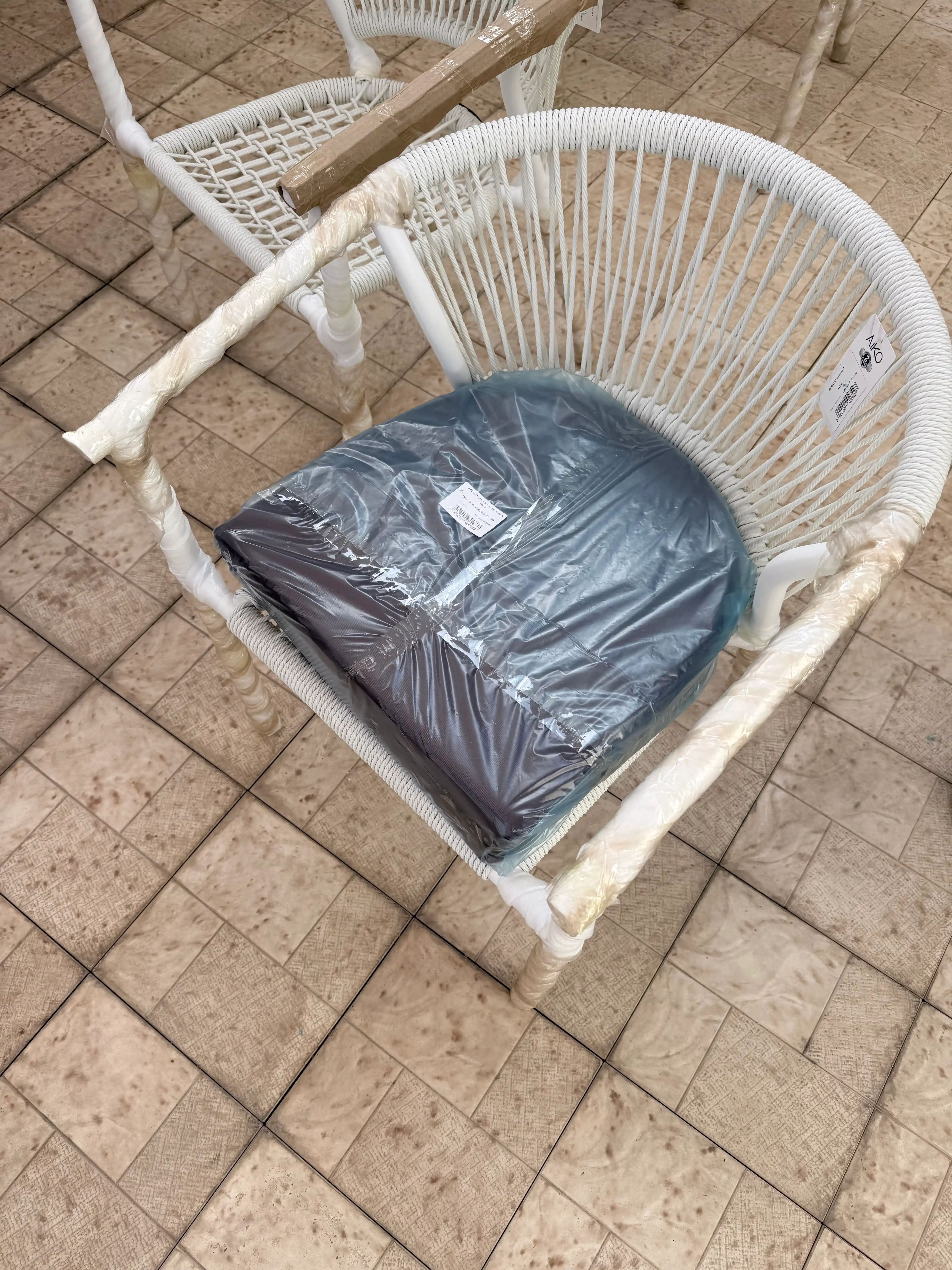 AIKO Apollo bog‘ kreslosi, uy va tashqi makon uchun, o‘tirgichli, rotang, 61 x 56 x 76 sm