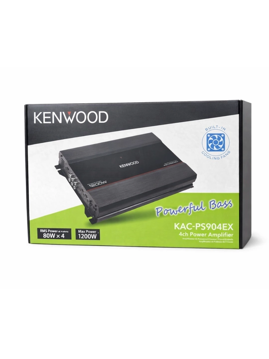Kenwood avtomobil kuchaytirgichi KAC-PS904EX 4×80W, 1200W max,  kuchli audio kuchaytirgich