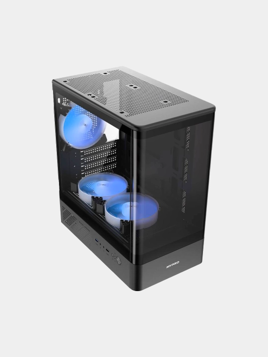 Bo‘sh korpus, MYPRO NOVA shaxsiy kompyuter uchun akvarium keys korpus, 3 RGB cooler