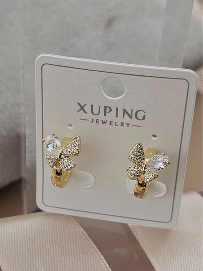 Женские серьги золотого цвета, бренд Xuping — LESHOES-XUP00001-РАЗНОЦВ
