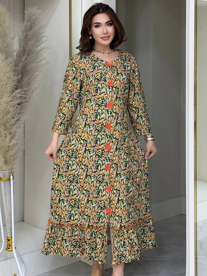 Женский домашний халат больших размеров 2XL–7XL, 100% хлопок (XB), лёгкий, удобный