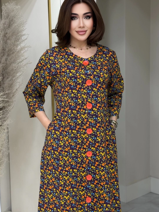 Ayollar uchun katta o‘lchamli uy xalat (2XL–7XL), 100% paxta XB, yozgi, qulay