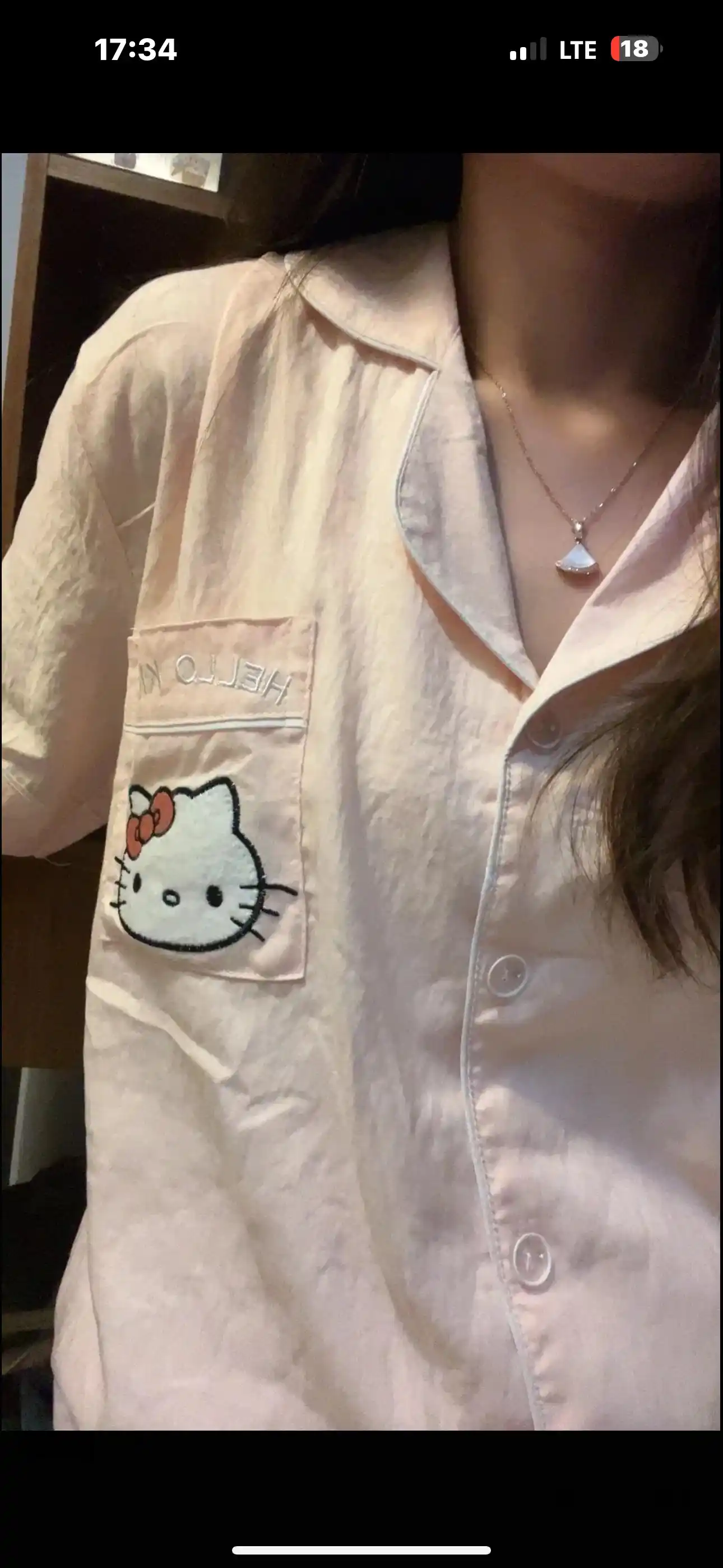 Ayollar pijamasi komplekt, ko‘ylak va shorti, shim, yozgi, M/XL