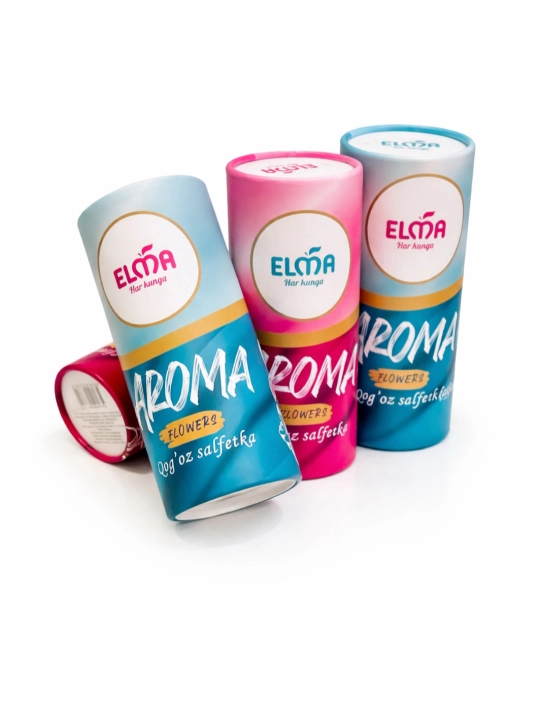ELMA Decor Qog‘oz salfetkalar tuba ichida, 40 dona, 3 qatlamli