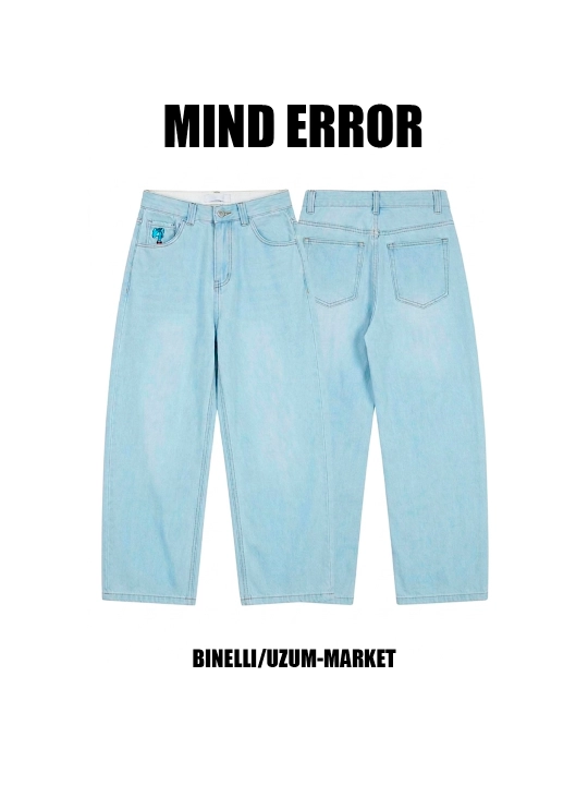 Keng baggi jinsi shimlar Mind Error, erkaklar,ayollar va o‘smirlar uchun,o‘lchamlari S-XXL - 