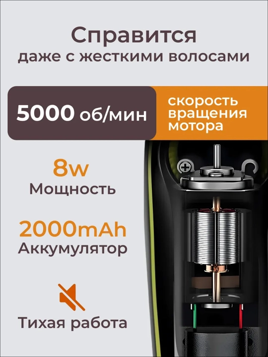 Электробритва триммер для волос и бороды VGR-071, машинка