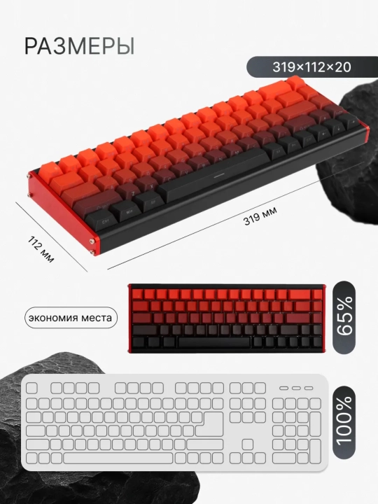 Магнитная механическая игровая клавиатура AJAZZ ALUX60, проводная для офиса и геймеров