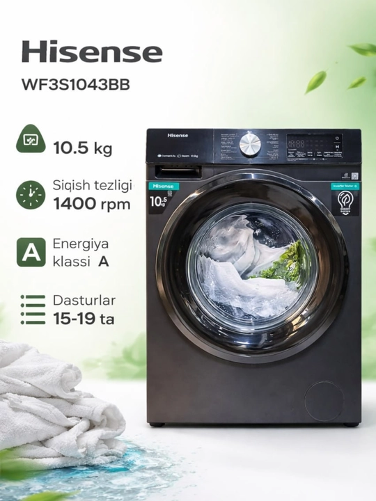 Стиральная машина Hisense WF3S1043BB