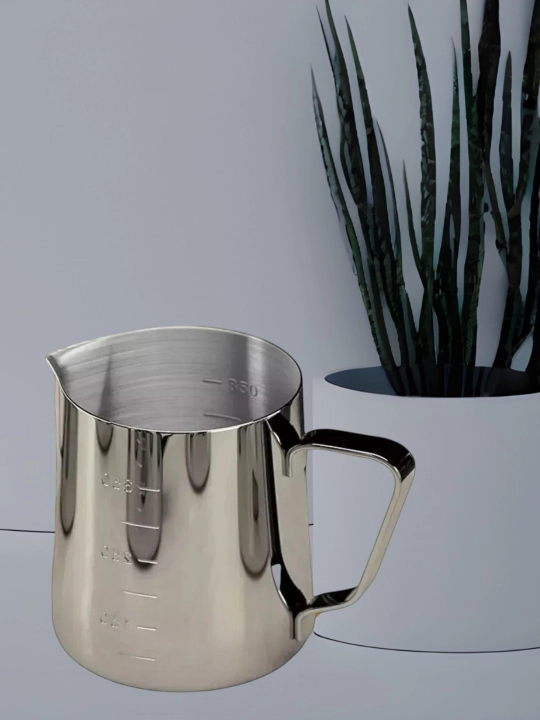 Qahva pitcheri 600 ml,350 ml, zanglamaydigan po‘latdan–sut ko‘pirtirish va latte-art uchun