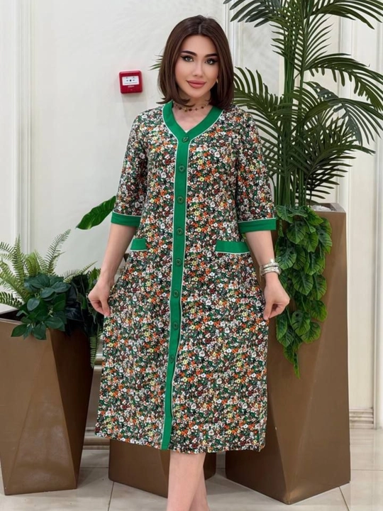Tugmali ayollar uy xalati - 
