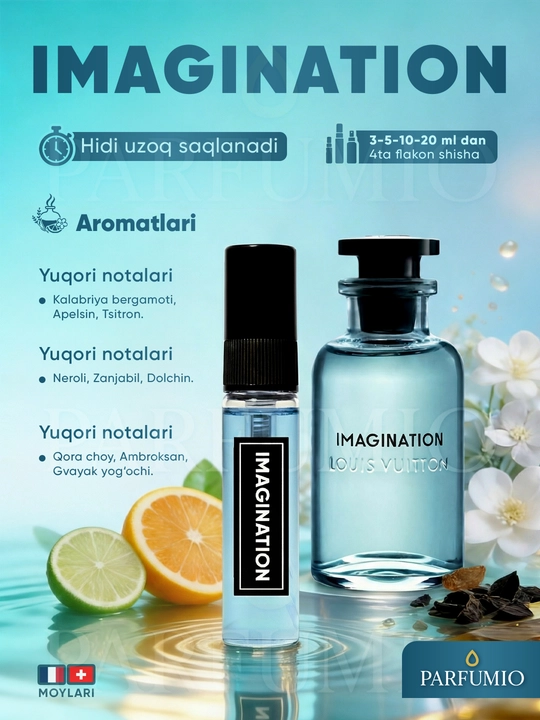 Louis Vuitton Imagination, Bvlgari Tygar, Creed Aventus erkaklar atirlar to'plami