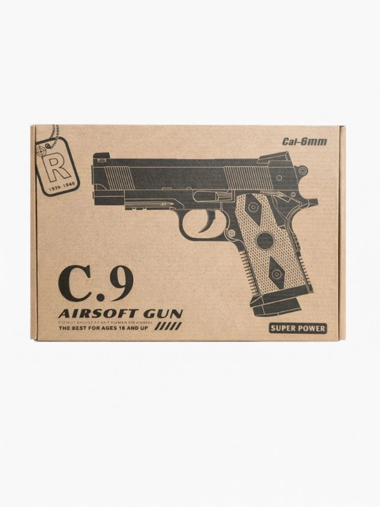 Glock AirSoft quroli, bolalar uchun metall to'pponcha, pnevmatik
