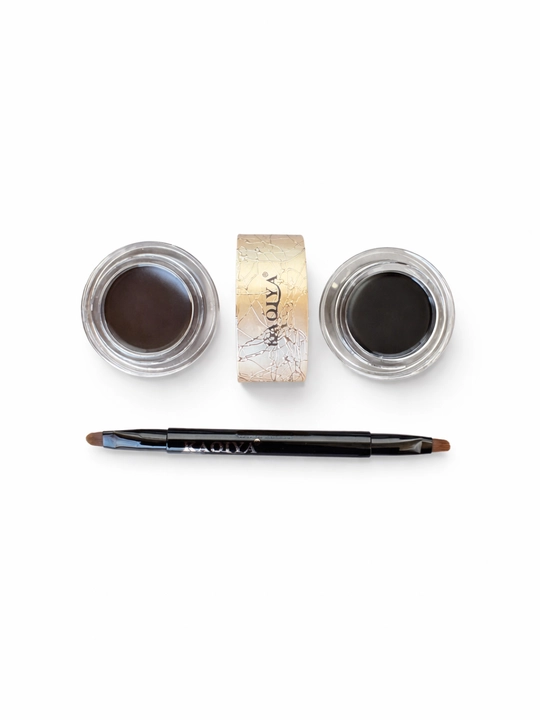 Водостойкая подводка для глаз KAQIYA Eyeliner Cream 24H, черный и коричневый цвета
