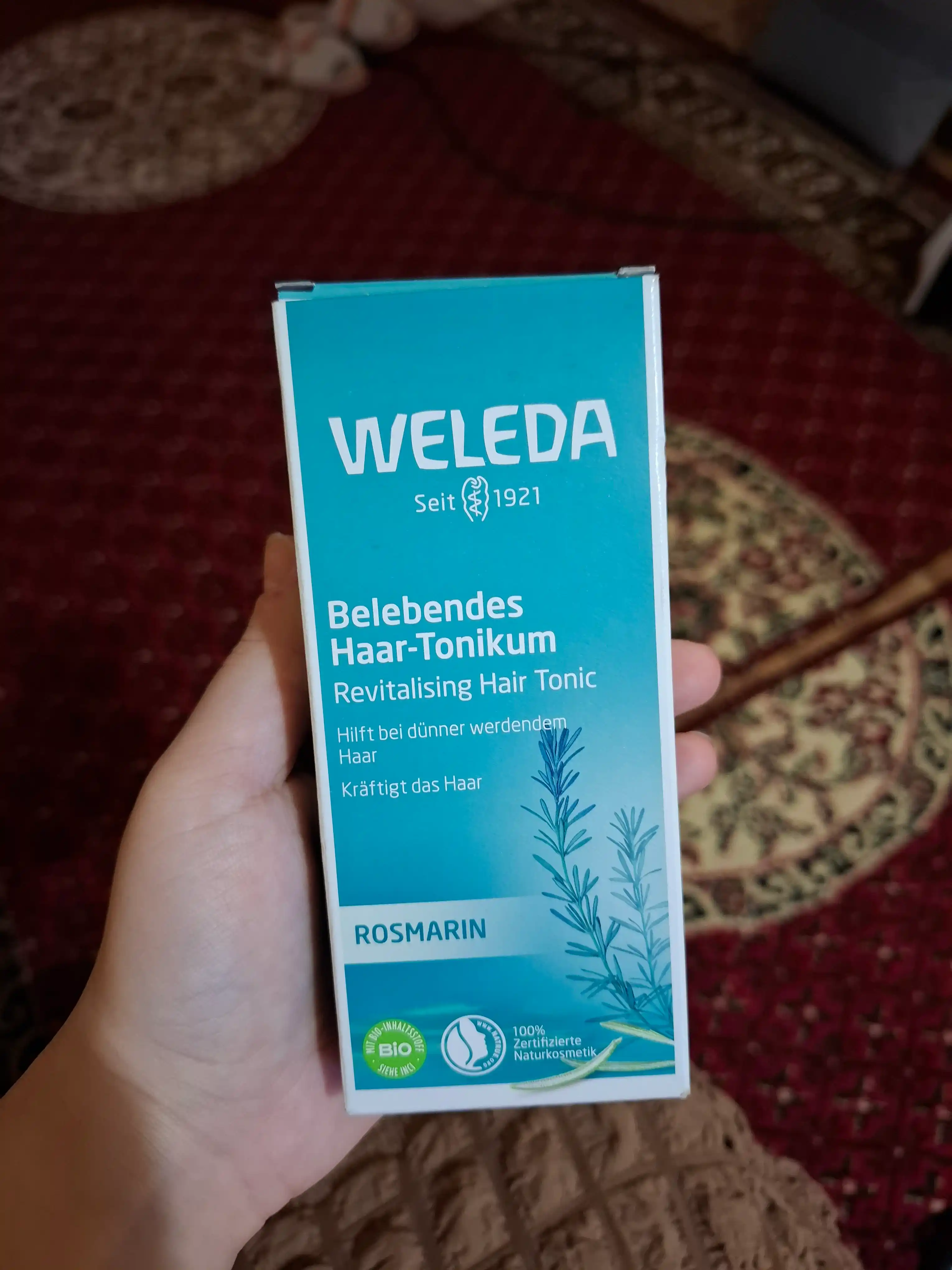 Укрепляющий тоник для роста волос Weleda с розмарином, 100 мл