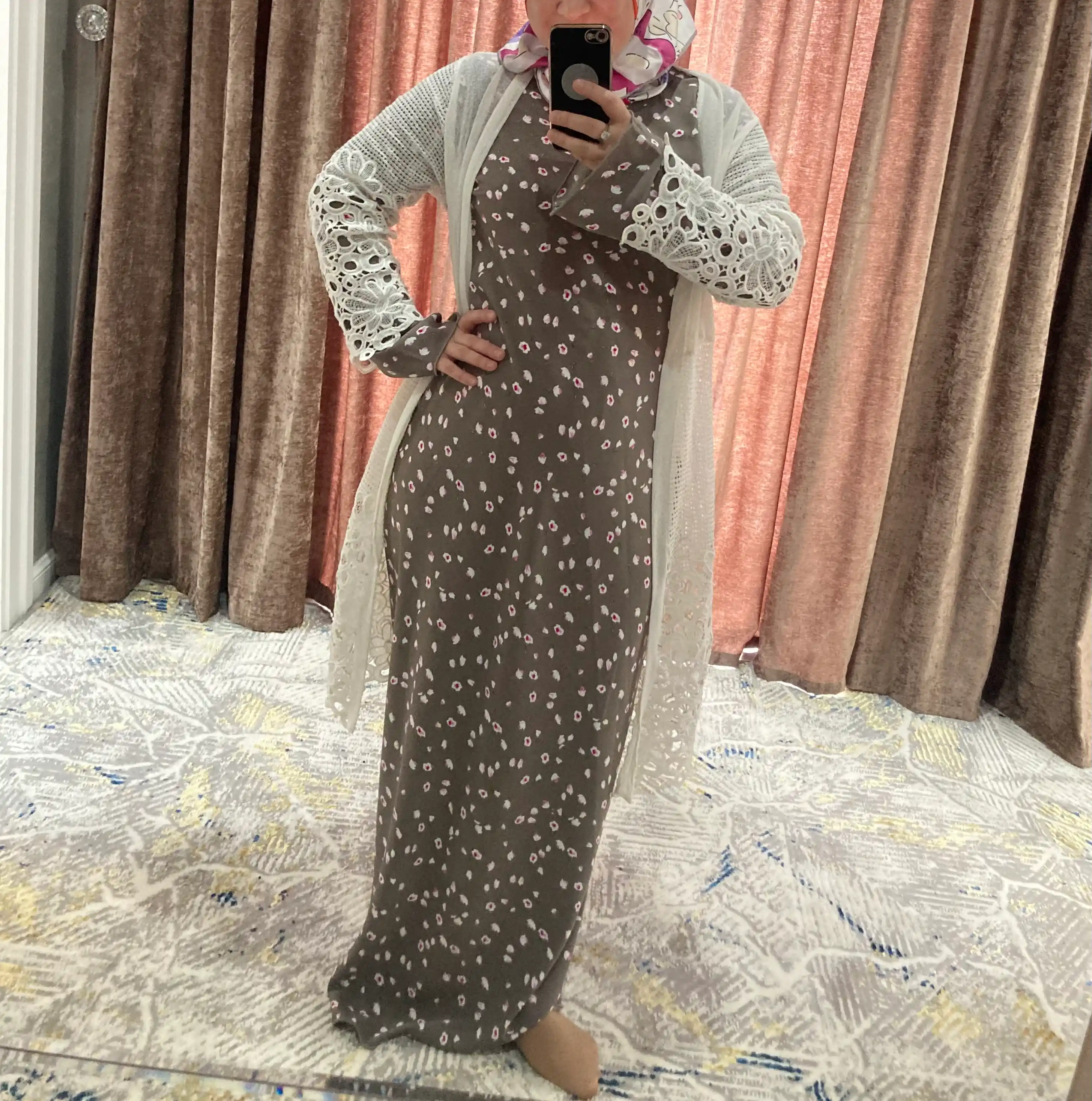 Платье макси в пол, универсальный крой, размеры S, M, L, XL
