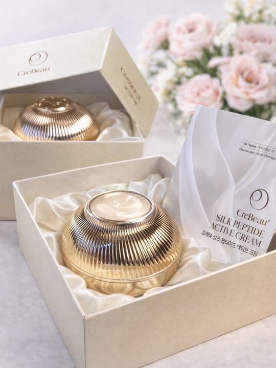 CreBeau Silk Peptide krem oqartiradi, ajinlarga qarshi, glow effekt - 