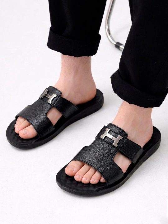 Мужские тапочки, hermes, летняя обувь, 40-44, шлепанцы, на лето
