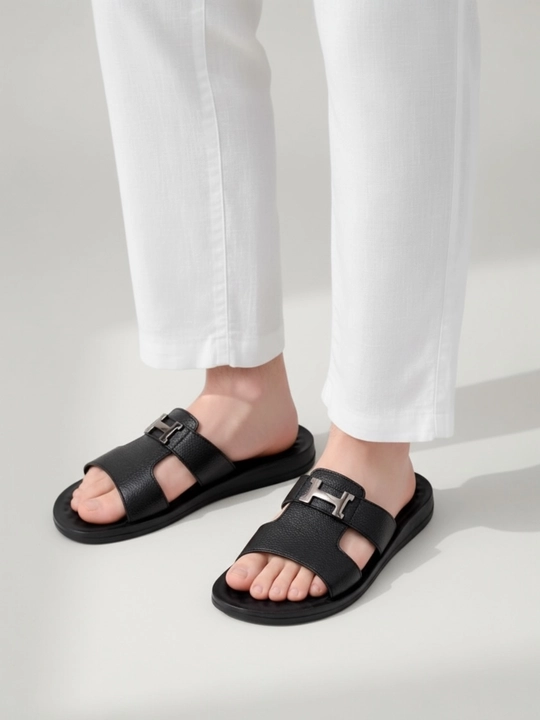 Мужские тапочки, hermes, летняя обувь, 40-44, шлепанцы, на лето
