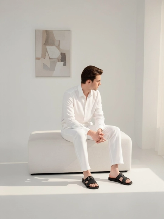 Мужские тапочки, hermes, летняя обувь, 40-44, шлепанцы, на лето